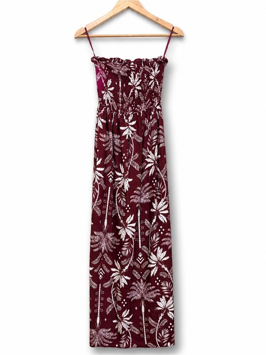 Monteau Los Angeles Dresses & Skirts - Monteau Los Angeles | NWT Strapless ResortWear Linen Blend Smocked Maxi Dress XS